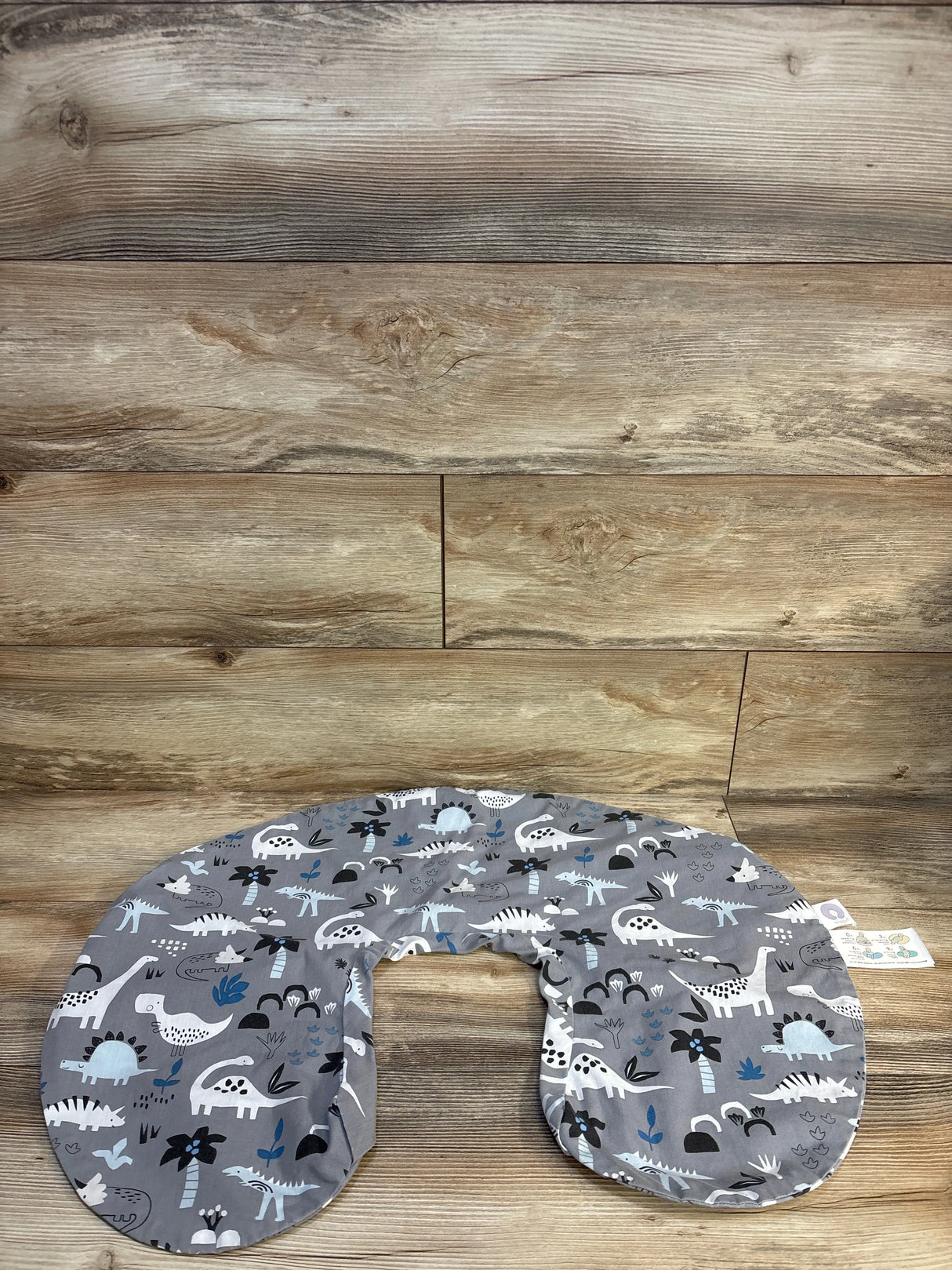 Boppy Nursing Pillow Cover Grey Dinosaur Print