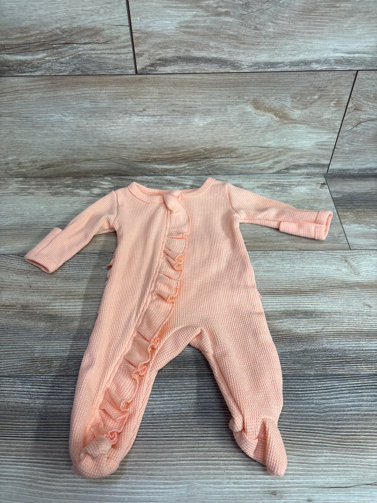 Ruffle Coverall Pink sz Newborn