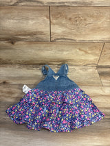 NEW OshKosh Floral Denim Skirtall Blue sz 12m