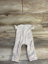 Cat & Jack  Thermal Striped Jumpsuit Beige sz 6-9m
