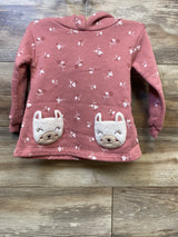 Kids Headquarters Floral Pullover Hooded Sweatshirt Pink sz 24m