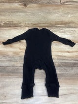 Ribbed Henley Coverall Black sz 3-6m