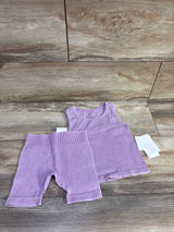 NEW Grayson Mini 2pc Ribbed Tank Top & Bike Shorts Set Lilac sz 4T
