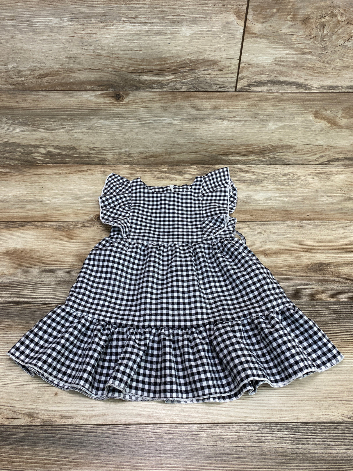 Shein Gingham Dress Black sz 2T