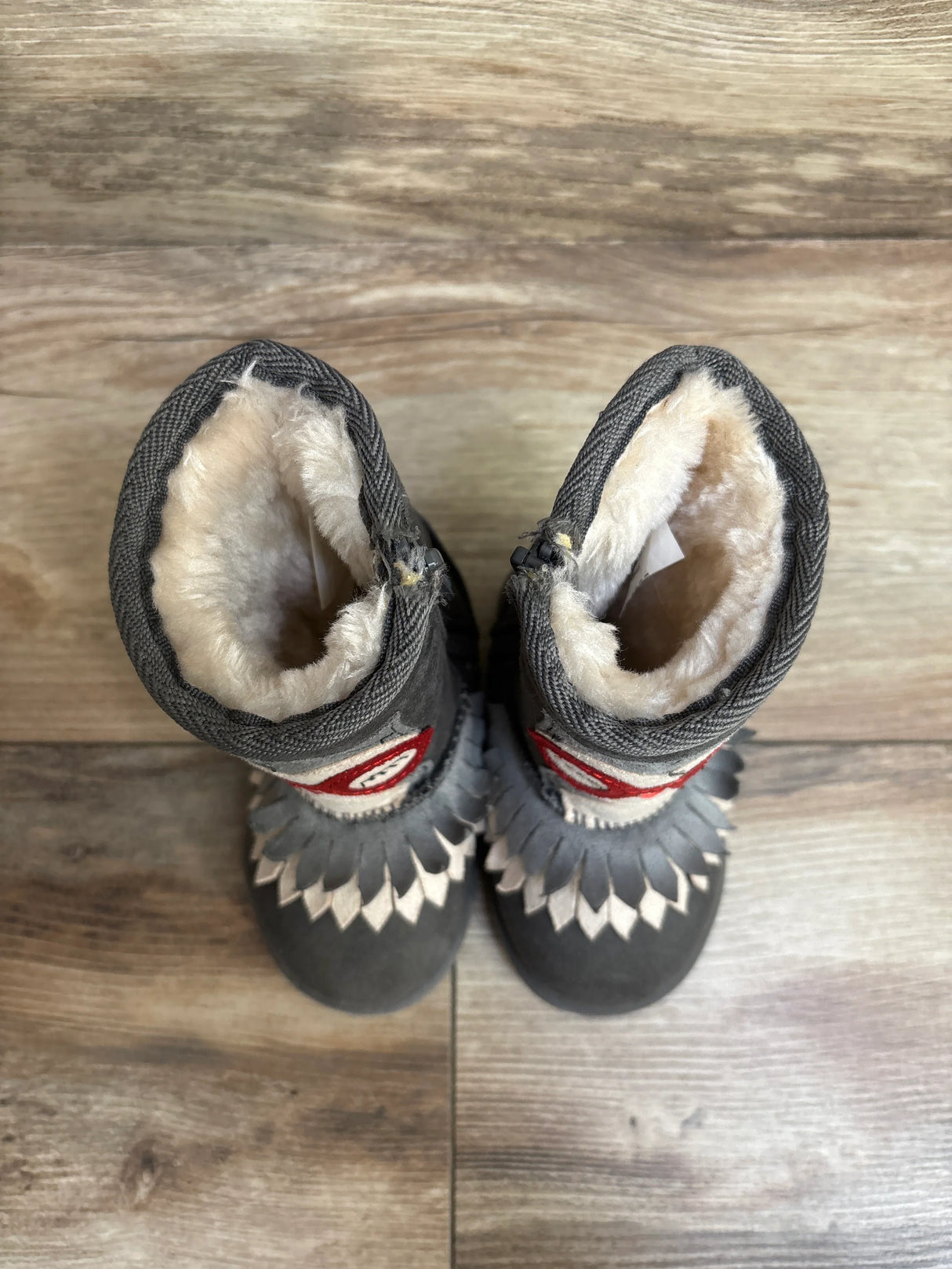 Jumping Beans Keeya Owl Mid-Calf Boots Grey sz 5c