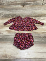 Old Navy 2pc Floral Top & Bloomer Set Red sz 6-12m - Me n Mommy To Be