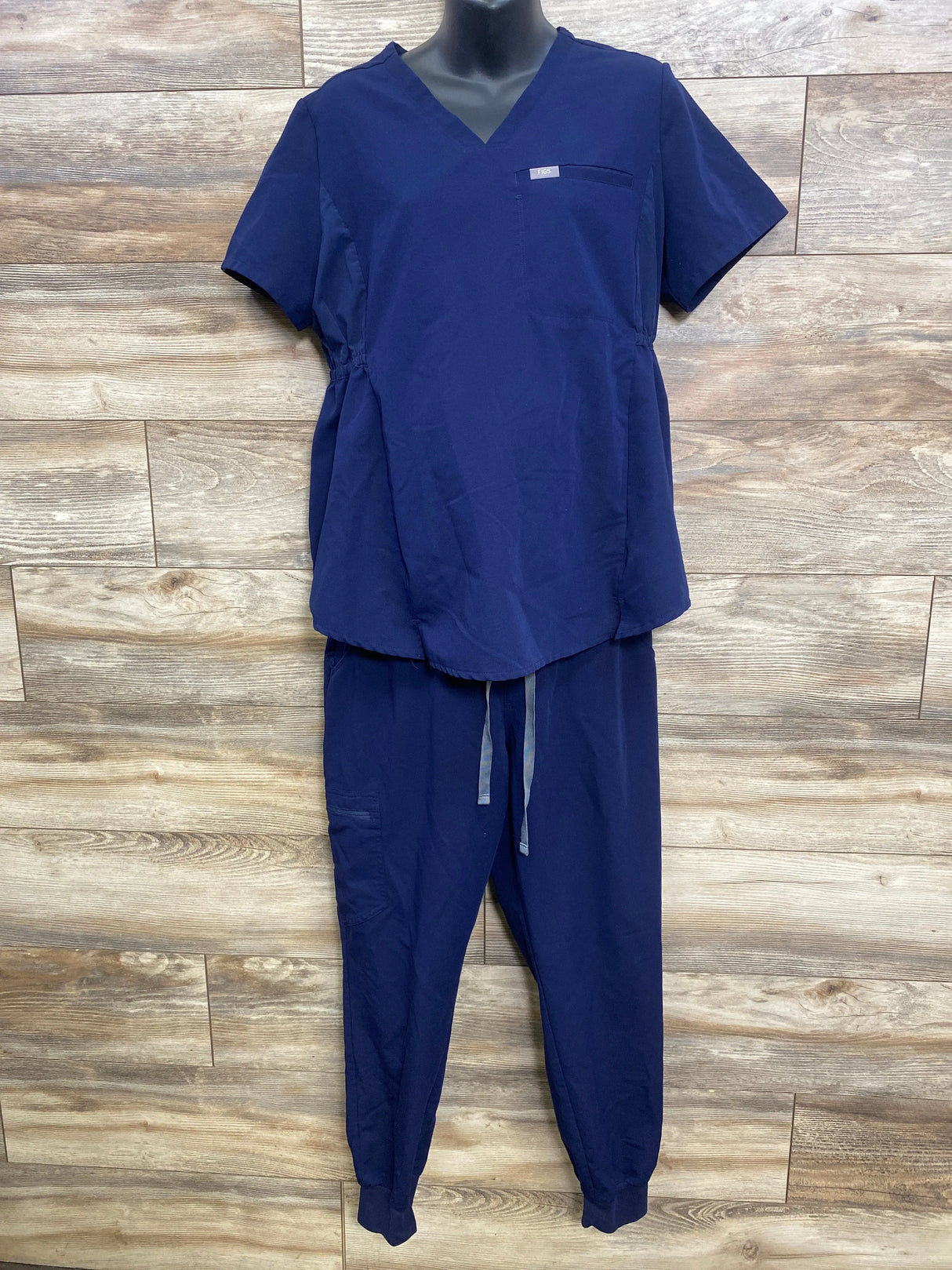 FIGS Maternity Scrub Top & Joggers Navy sz Large