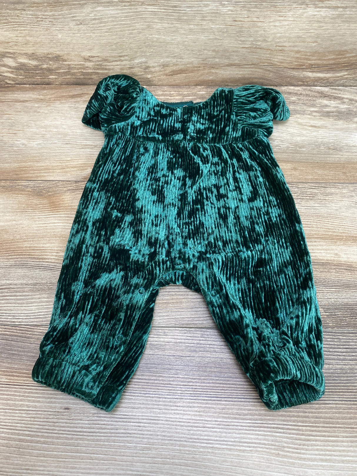 Cat & Jack Velvet Romper Green sz Newborn