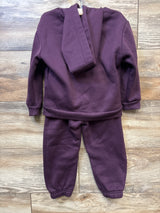 DKNY 2pc New York Pullover Hoodie & Joggers Set Purple sz 3T