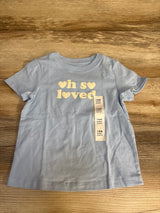 NWOT Cat & Jack Oh So Loved Shirt Light Blue sz 18m