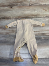 Little Planet Organic Striped Ribbed Sleeper Orange sz 6m