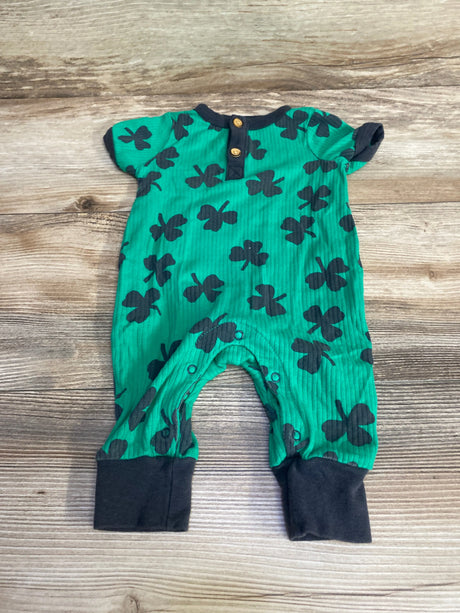 Cat & Jack Shamrock Henley Romper Green sz 0-3m - Me n Mommy To Be