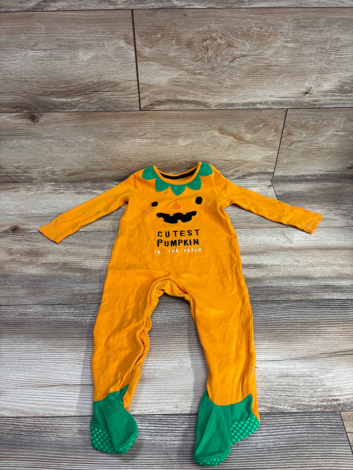 Fred & Flo Cutest Pumpkin Footie Orange sz 9-12m
