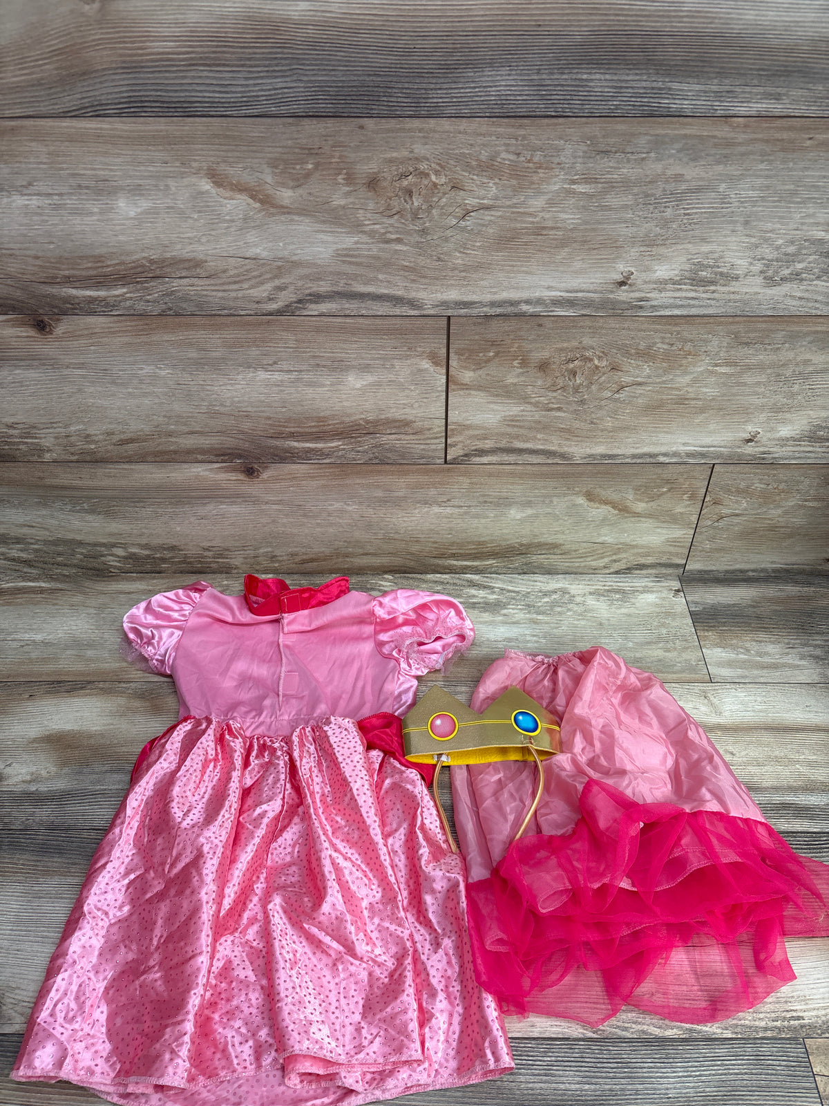 Disguise 3pc Princess Peach Costume Dress Pink sz 3-4T