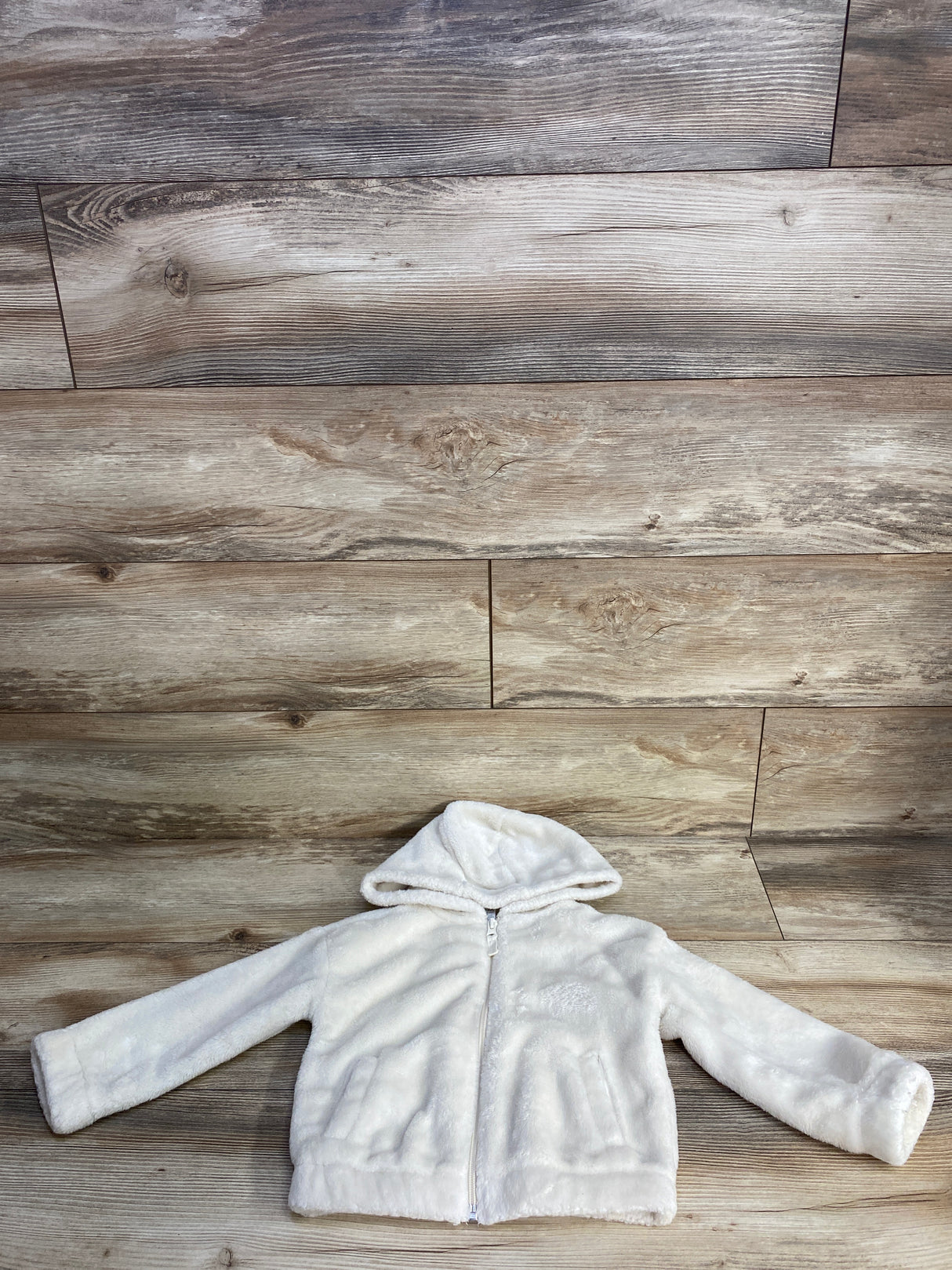 Carter's Plush Full Zip Jacket White sz 3T