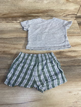 Just One You 2pc Shirt & Shorts Grey sz 3m