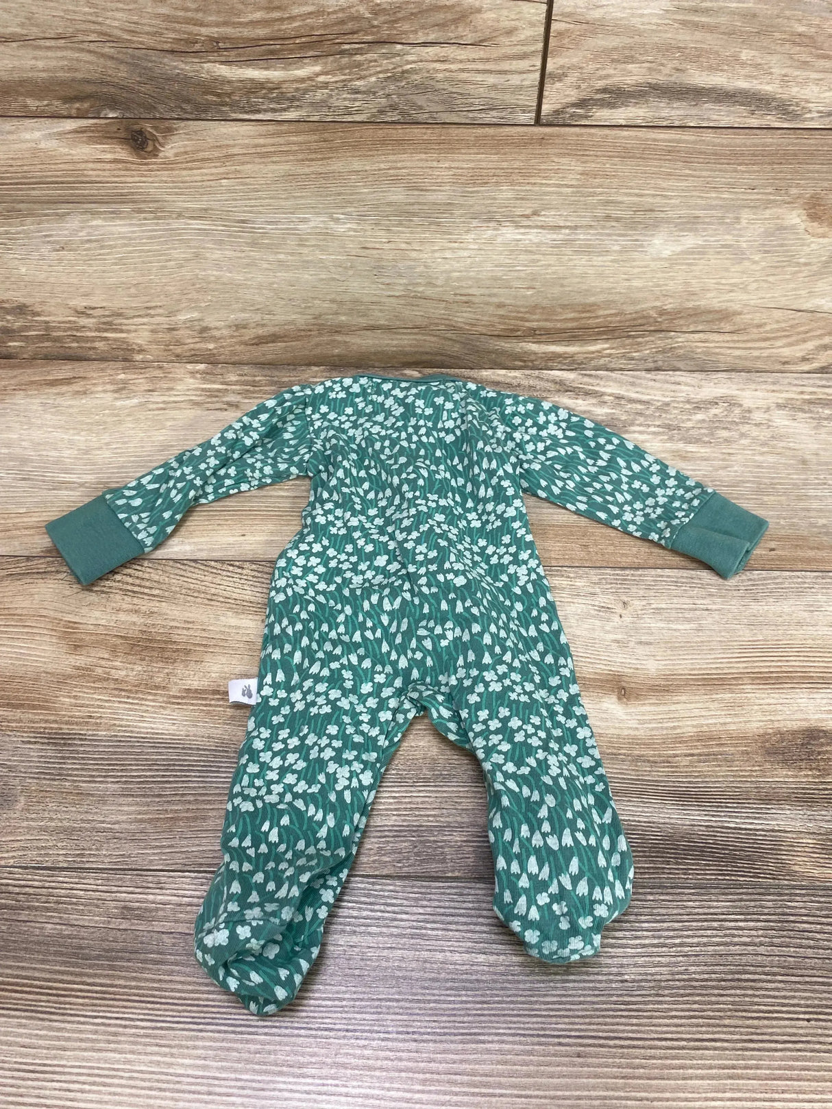 Mother's Promise Floral Sleeper Green sz 0-3m