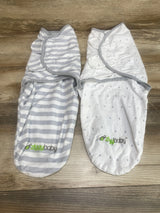 Ziggy Baby 2pk Swaddles White sz 0-3m