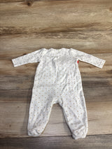 Baby Essentials Polka Dot Bow Sleeper White sz 3m