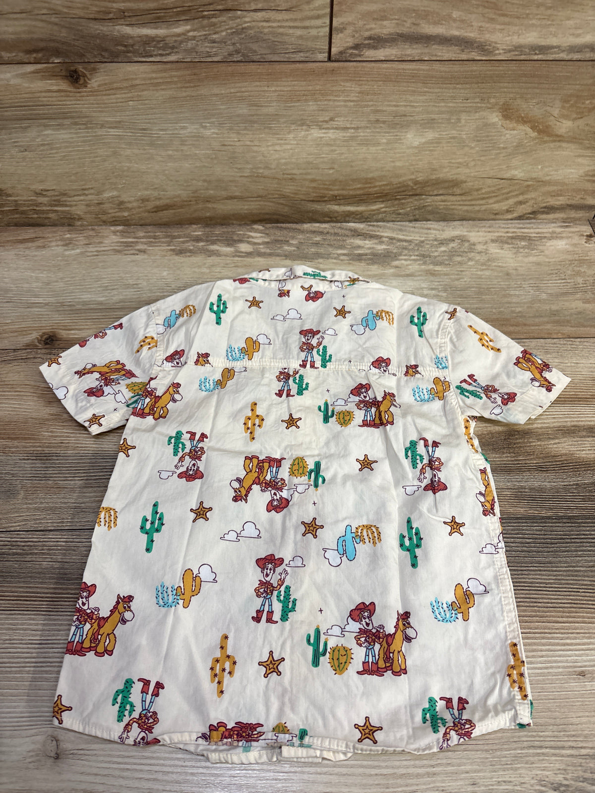 Disney Pixar Toy Story Button Up Shirt Ivory sz 4T