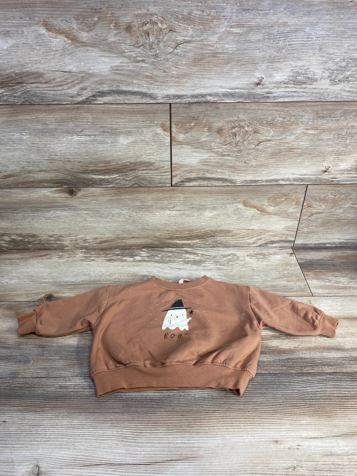 Quincy Mae Boo Pull Over Sweater Brown sz 6-12m