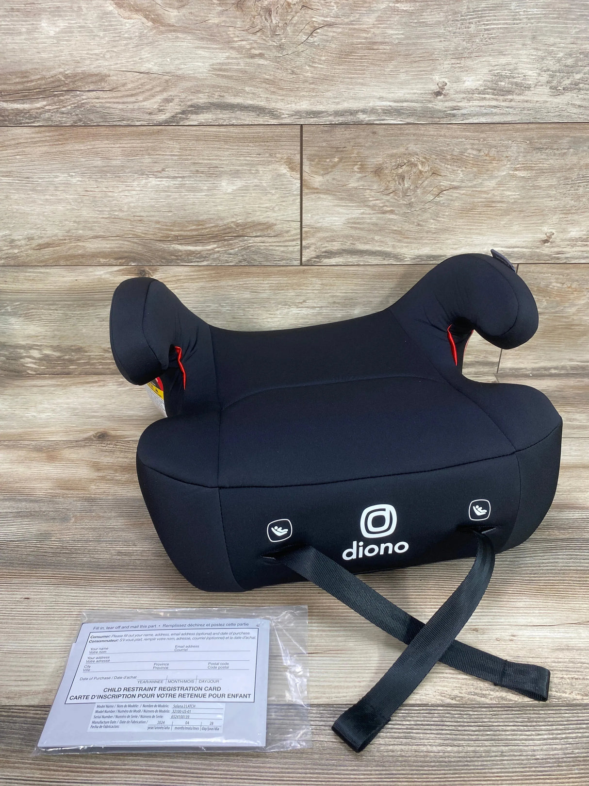 NEW Diono Solana 2 Latch Backless Booster Car Seat in Black