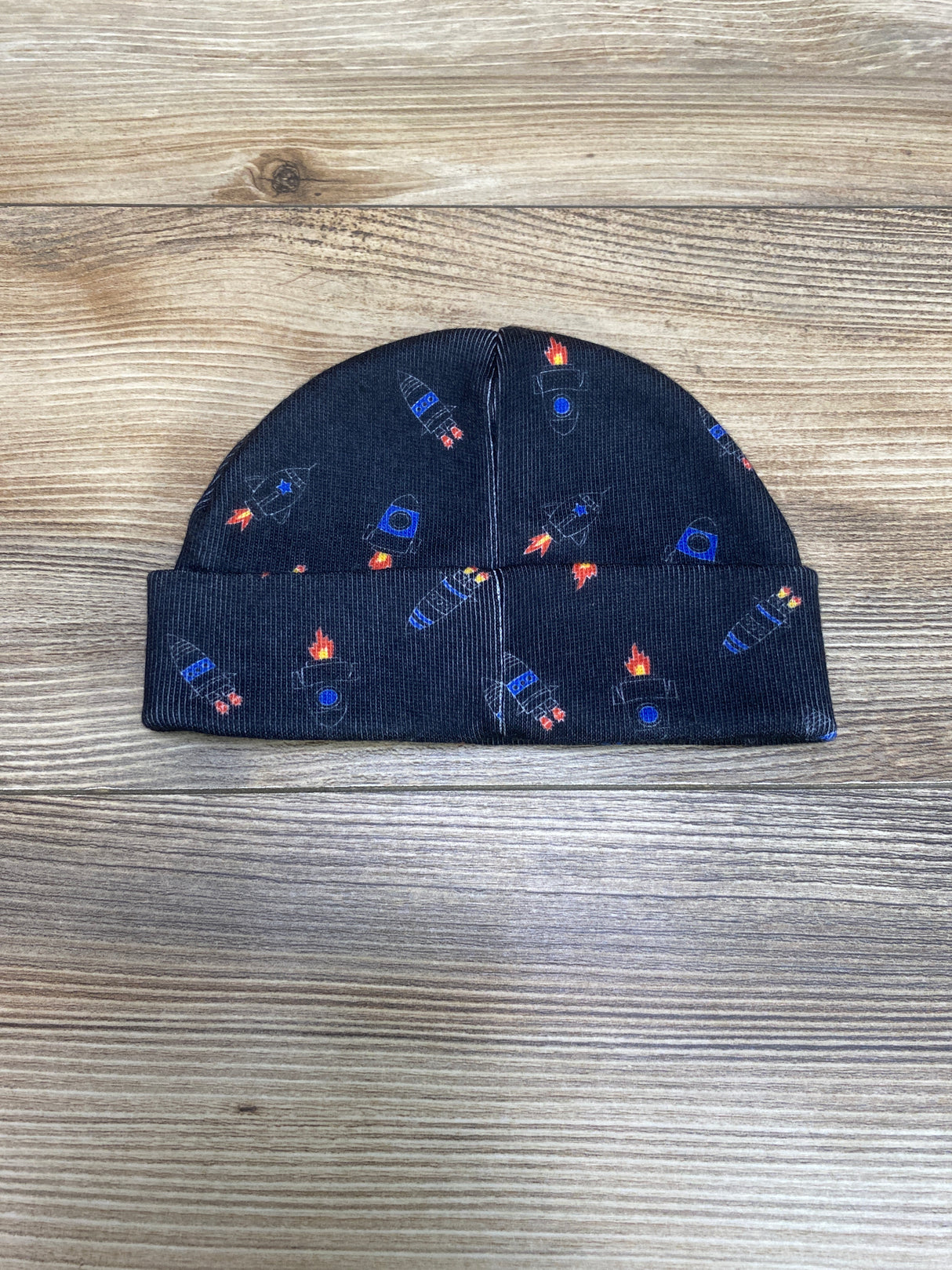 The Herschel Supply Co Baby Beanie Black Rocket Ships Sz 6-18m