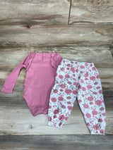 Princess Rose Bodysuit & Pants Pink sz 24m