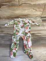 Baby Grey Floral Sleeper Green sz 0-3m