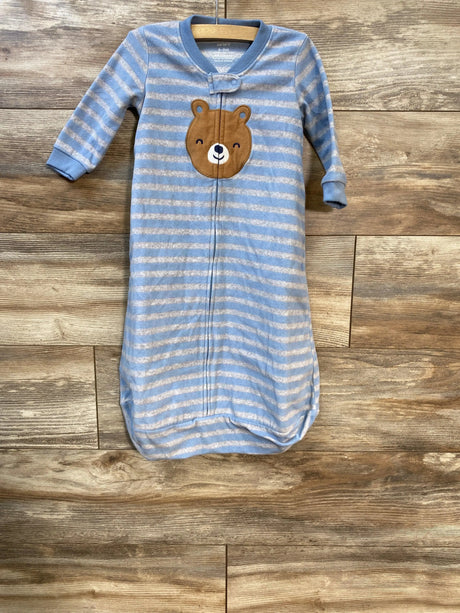 Carter's Striped Fleece Sleep Sack Blue sz 6-9m - Me 'n Mommy To Be