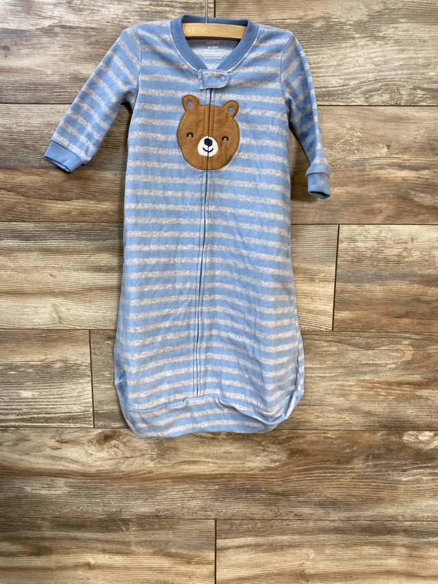 Carter's Striped Fleece Sleep Sack Blue sz 6-9m - Me 'n Mommy To Be