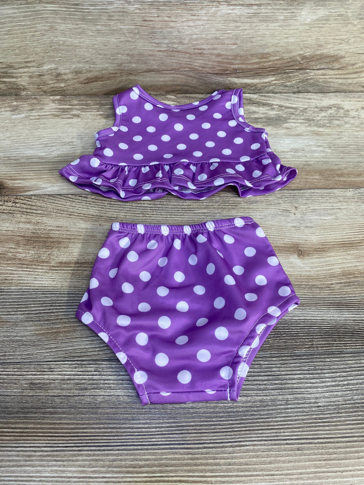 2pc Polka Dot Swimsuit Set Purple sz 9-12m