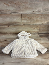 Margua Fluffy Textured Hooded jacket Ivory sz 12m