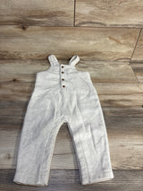 Old Navy Button-Front Overalls in Oatmeal Heather sz 12-18m