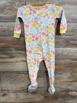 Carter's Floral Print Sleeper White sz 18m