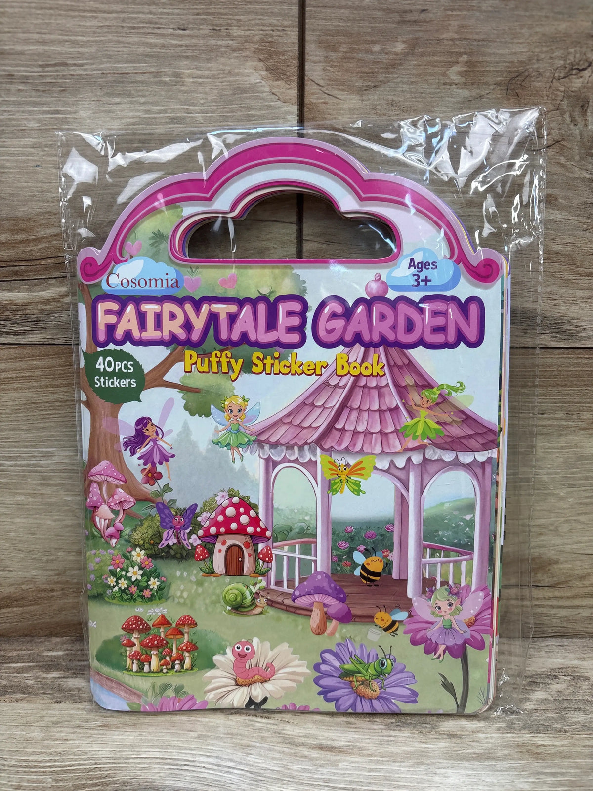 NEW Cosomia Fairytale Garden 6pk Puffy Sticker Book