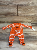 NEW Just One You Pumpkin Waffle Knit Sleeper Orange sz 3m