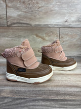 H&M Waterproof High Top Faux Fur Lined Winter Boots, Brown/Pink sz 5.5c