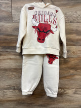 Mitchell & Ness 2pc NBA Chicago Bulls Pullover Hoodie & Joggers Set Ivory sz 3T