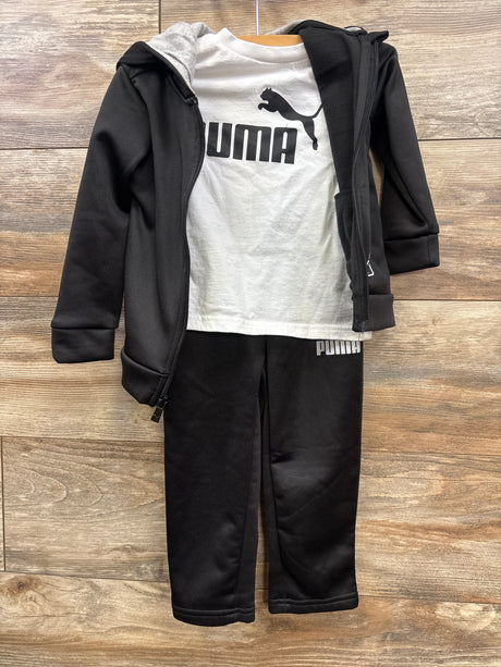 Puma 3pc Full Zip Hoodie Set Black sz 2T - Me n Mommy To Be