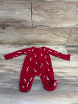 Just One You Waffle Knit Candy Cane Sleeper Red sz Newborn