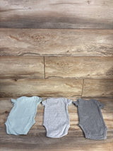 Child Of Mine 3pk Ribbed Bodysuit Set Grey sz 0-3m