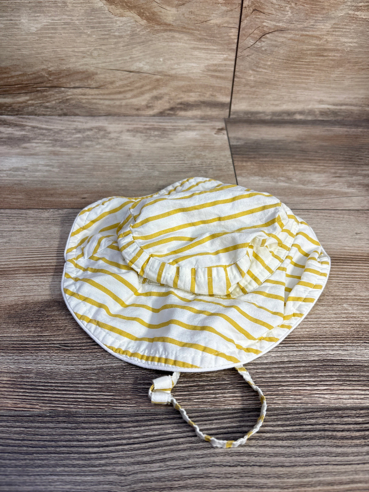 Pehr Organic Cotton Striped Bucket Hat Ivory sz 0-6m