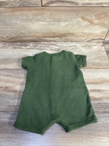 Carter's Waffle Knit Button Front Shortie Romper Green sz 3m