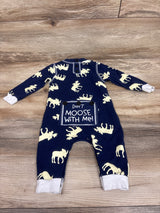 Lazy One Moose Flapjack Onesie Blue sz 9-12m