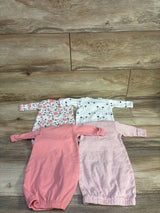 Gerber 4Pk Baby Girls Bear Gowns Pink sz Preemie