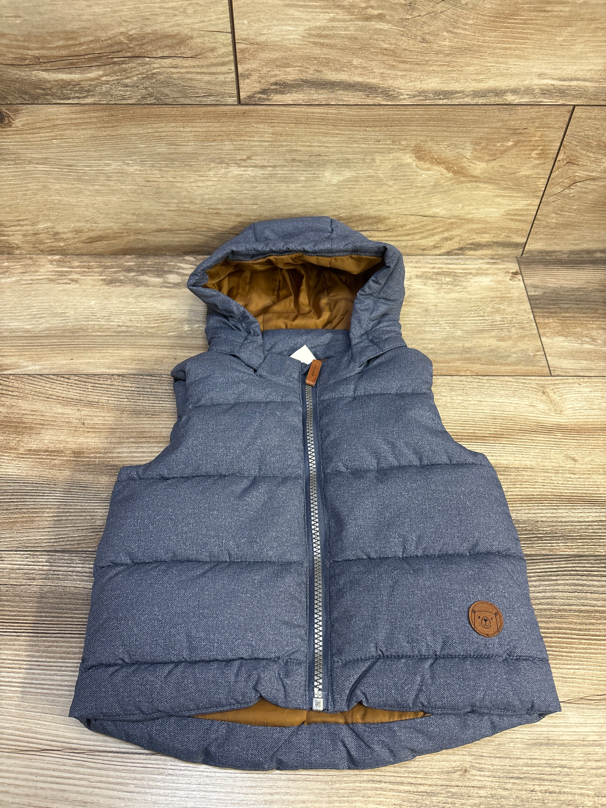 H&M Hooded Puffer Vest Blue sz 12m