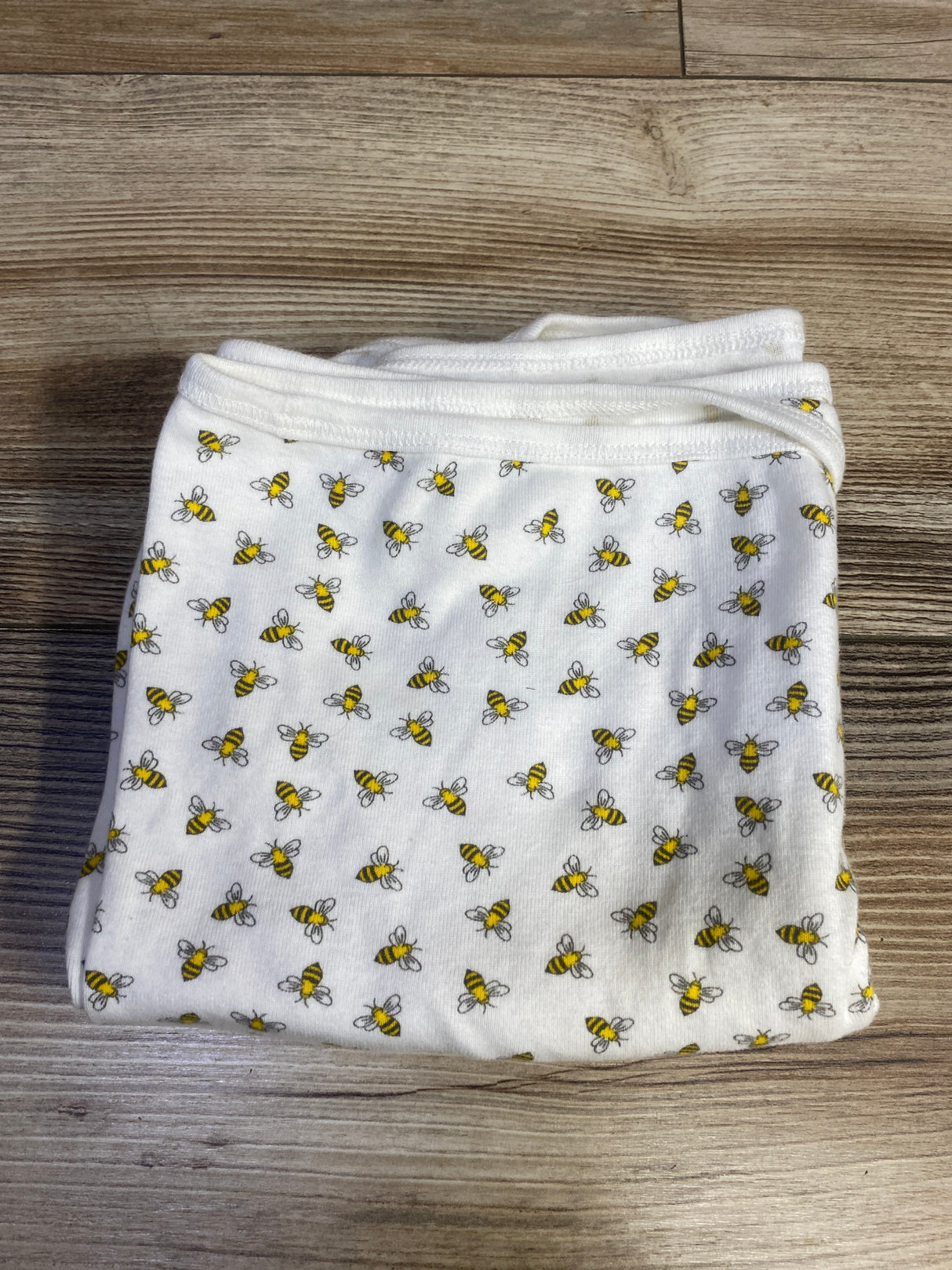Burt's Bees Baby Organic Bee Print Swaddle Blanket, White