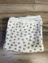 Burt's Bees Baby Organic Bee Print Swaddle Blanket, White