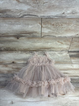 Shein Tulle Ruffle Dress Brown sz 12-18m